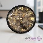 ساعت دیواری سنگی مشکی