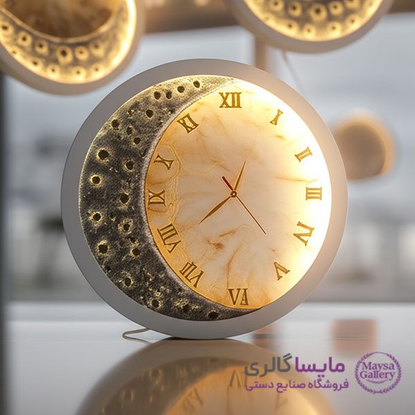 تابلو ساعت و ماه