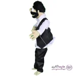 عروسک نمایشی دستی طرح حاجی با سبیل مشکی، جلیقه و دهان متحرک مناسب تئاتر